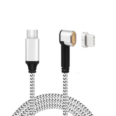 China Hot Sales L Shape 20V 4.3A 87W Super Fast Charging Magnetic USB Cable Macbook Palladium USB C To C Cable For Tablet for sale