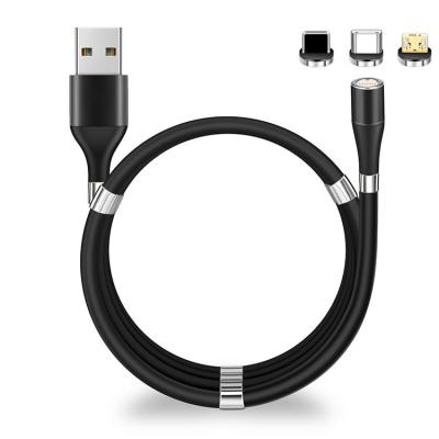 China Hot Selling 3 MP3/MP4 Player 3 in 1 SuperCalla USB Magnetic Portable Self-winding Charging Data Cable For Smartphone for sale