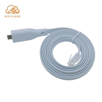 中国 Factory wholesale 6FT mobile phone rj45 type c to usb serial cable TYPE C console cable with ftdi rs232 chip 販売のため