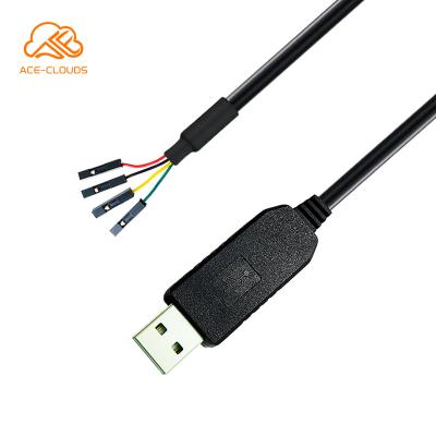 China Oxygenless Copper Serial Converter Module 4 Pin Line FTDI RS232 USB To UART TTL Cable en venta