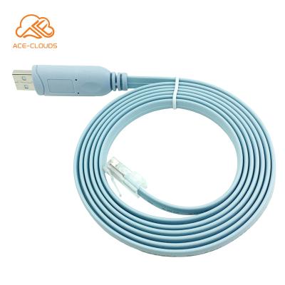 China COMPUTER RS232 USB To RJ45 Console Rollover Serial Cable With FTDI Chip For Cisoc Router Te koop