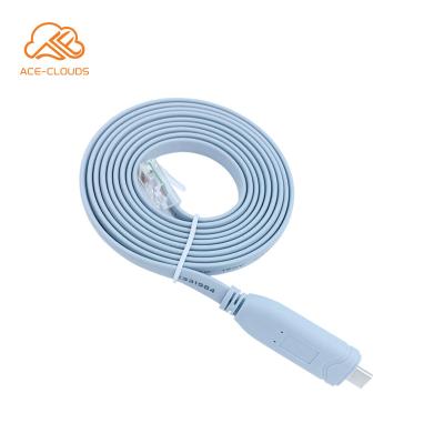 China Console USB C Chip RS232 PL2303 Rollover Cable To RJ45 Type Oxygen Free Copper For Router for sale