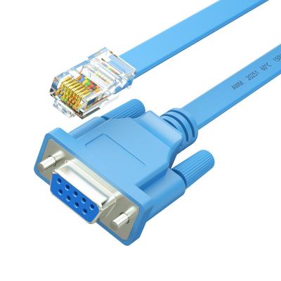 China Routers 6Feet RS232 DB9 to RJ45 Cat5 Ethernet Adapter DB9 to RJ45 Console Cable for sale