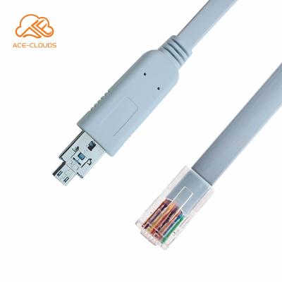 中国 Mobile Phone FTDI Chip 2 In 1 Micro USB RS232 Router RJ45 Console Serial Cable For Cisoc / Huawei Device 販売のため