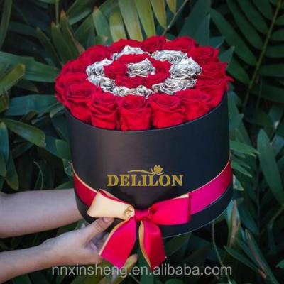 China Wholesale Durable Roses Natural Rose Flowers Preserved Flowers In Round Boxes Fresh Preserved Flower for sale