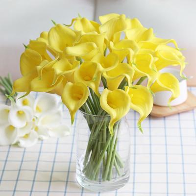 China Durable Creative Artificial Flowers Mini Zantedeschia PU White Zantedeschia For Wedding Decoration for sale