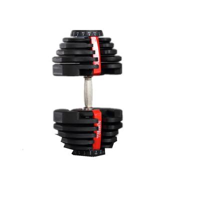 China Universal Gym Dumbbells Fitness Equipment Gym Adjustable Dumbbell Set Cast Iron 52.5lbs 50lbs 24kg Custom Free Weight Adjustable Dumbbell for sale