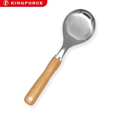 China Viable Factory Supplier 10 Pcs Professional Kitchen Tableware Metal Kitchen Tools With Wooden Handle for sale