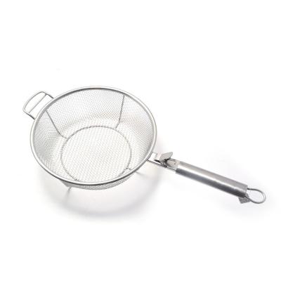 China KF510036 Stainless Steel Wire Mesh BBQ Grill Easily Cleaned Frying Pan for sale