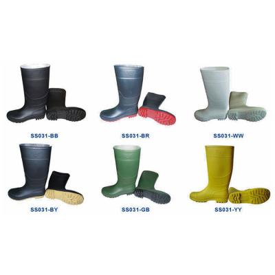 China Fashion Anti Slip Trend Fashion Acid Alkali Non Oil Resistant PVC Rain Boots Safety Gum Boot Waterproof Working Rubber Boots for sale