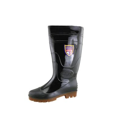 China Fashion trend anti slip knee length pvc rain boots rubber boots waterproof black fishing peach porcelain for sale