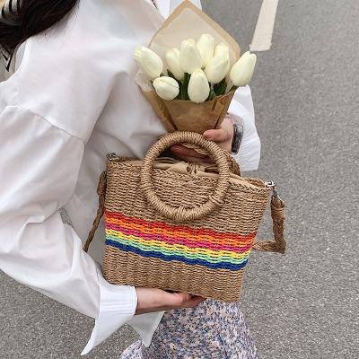 China The other small group fashion large capacity 2022 trend shoulder women summer joker straw beach bag new for sale