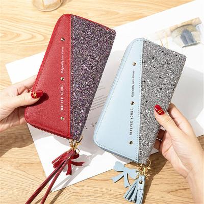 China Creative Anti-theft Women Card Holder PU Female Long Coin Clip Girls Leather Wallet Fashion Envelope New for sale