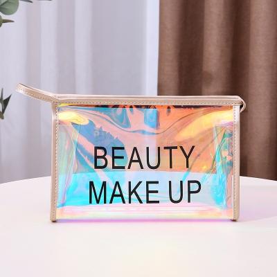 China Lady Transparent Jelly PVC Make Up Cosmetic Waterproof Wash Beauty Case Women Toiletries Storage Bag For Lady Wholesale for sale