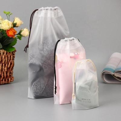 China 1pcs Drawstring Storage Clear Storage Bag Clothes Underwear Shoes Organizer Pouch Travel Toiletries Cotton Cosmetic Storage Bag for sale