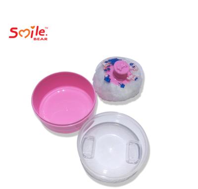 China 100% Free Sample Baby Cute Pink Body Powder Puffs Eco-friendly With Case for sale