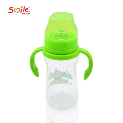 China Hot Sale BPA Free Wide Neck Baby Baby Feeding Bottle With Handle for sale