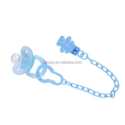 China Customized PP New Product Soother Clip 2015 Pacifier Clip Holder C12 Silicone Pacifier Clip 5000 Smile Bear/Customized for sale