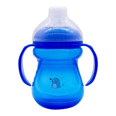 China Wholesale BPA Free PP Bottle Silicone Lid Baby Sippy Cup With Handle Silicone Baby Water Cup With Sippy Cup Lids for sale