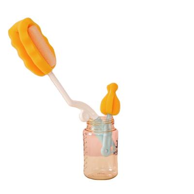 China BPA Free Sponge Cleaning Sweeps Long Handle Milk Bottle Sweep Colorful Environmentally Friendly Baby Bottle Brush for sale