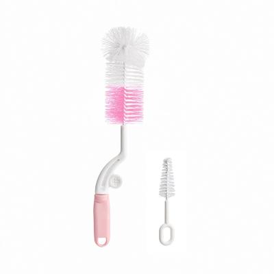 China Wholesale Hot Sale Nipple Free BPA Bottle Handle Long Reading Brush Feeding Portable Clean Baby Bottle Brush With Anti-bacteria for sale