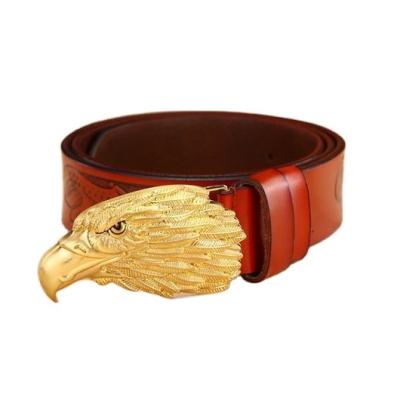 China Wholesale Customized Genuine Leather Belt Genuine Leather Belt 100% Genuine Leather Men's Belt With Eagle Key Buckle for sale