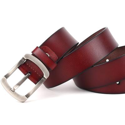 China New Men's Leather Belt Pin Buckle Casual Genuine Cowhide Fashion Comfortable High Quality for sale