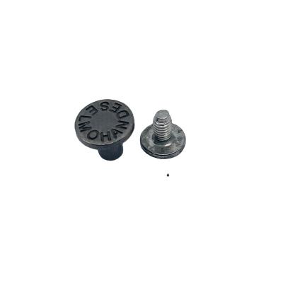 China Widely Applied Handbag Decorative Flat Key Rivet Round Metal Studs With 1.1g 9mm for sale