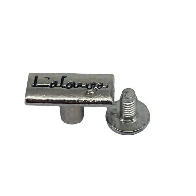 China Factory Price Popular Custom Slotted Aluminum Chicago Screw For Belt Buckle 1.5 g 16 mm Rivets for sale