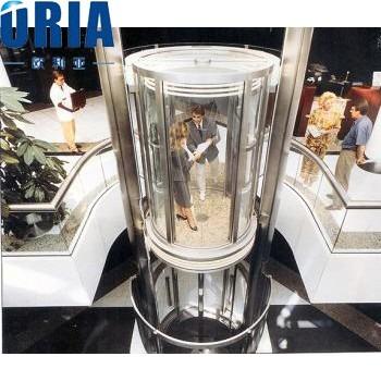 China Panoramic Sightseeing Glass Elevator Luxurious Lift  Modern 450-1600Kg en venta