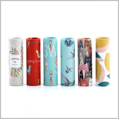 China Recycled Materials Cardboard Container Custom Deodorant Lip Balm Twist Up Tube Paper Packaging for sale