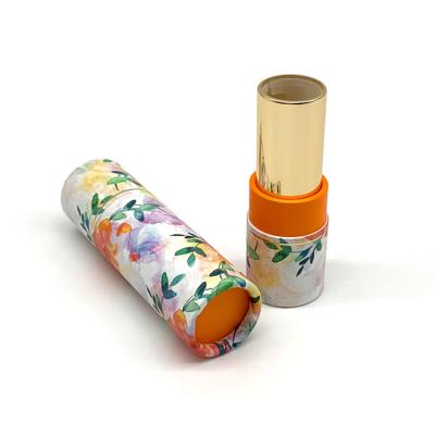 China Low MOQ Recyclable Custom Lift Kraft Paper Tube Packaging For Lipstick With Printing for sale