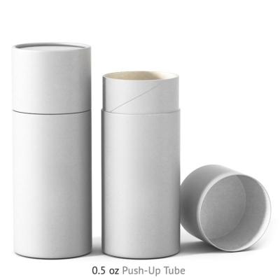 China Recycled materials oem low moq twist up cardboard lip balm tube minus plastic tube paper packaging for sale