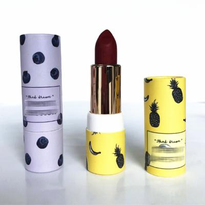 China Recyclable Custom Twist Up Box Paper Cosmetic Packaging Tube Unique Lip Gloss Tube for sale