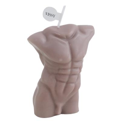 China Birthdays Aiwenna Sporty Man Body Shaped Low MOQ Low Price Soy Wax Candles Scented Candles Gift Set for sale