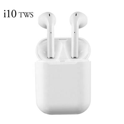 China In-ear size quality portable wireless headphones with charging box, i10 Tws for sale