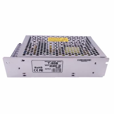 China Triple Output Switching Mode Power Supply 50W SMPS DC to AC Converter T-50B 5V 7A 12V 1A -5V 1A Input AC 110-230V 159*98*38mm for sale