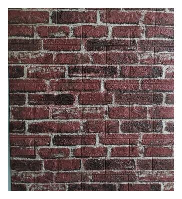 China Self Adhesive 3d Brick Wall Stickers Panel Wallpaper /3d Brick Wall Stickers for sale