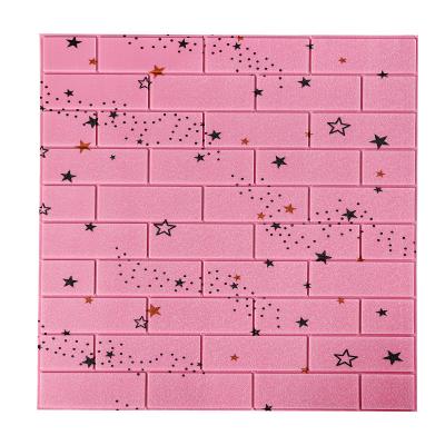 China Flat China Newest Cheap 70*77cm XPE Foam 3D Wallpaper DIY Wall Decor Bricks Wall Stickers for sale