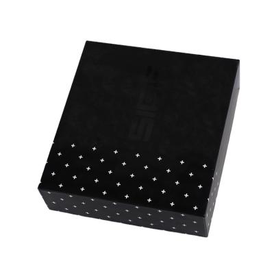 China 2021 Eco - Friendly New Best Seller Black Gift Box With Customizable Logo Cover for sale