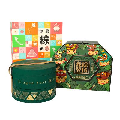 China Customized High Quality Eco-friendly Printing Zong Zi Gift Box Dragon Boat Festival Zong Zi Gift Box for sale