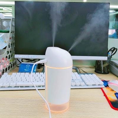 China Double Mist Humidifier Small Room Office Desktop USB Ultra Quiet Personal Mini Car Home Hotel Humidifier for sale