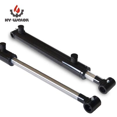 China Chrome Plated Steel Rod 3500 PSI OEM&ODM 0.24 Quart Double Acting Cross Tube Universal Hydraulic Cylinder for sale