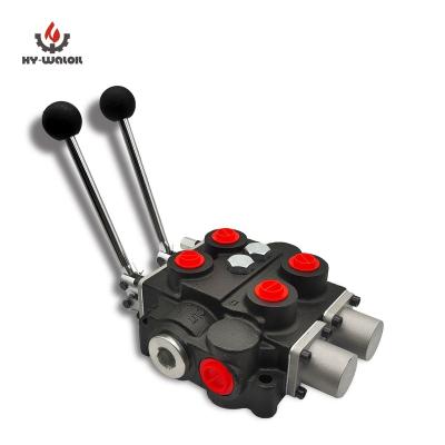 China Adopts parallel or oil circuit Hy-waloil RD5200 2 spools 25 gpm hand operation G3/4 G1/2 hydraulic directional valve for sale