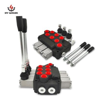 China Adopts Parallel Or Circuit Oil Hy-Waloil 50L/min 3 Spool Hydraulic Multi-way Monoblock Directional Control Valve For Crane Engineering for sale