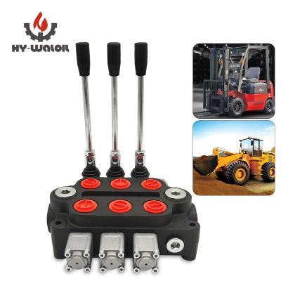 China Adopts good quality oil circuit Hy-waloil Mini Check Long Lasting 3 parallel or compact spool hydraulic control valve for sale