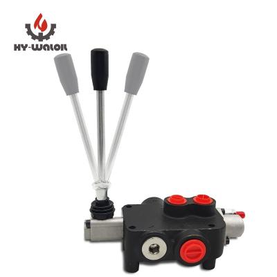 China Adopts parallel or oil circuit Hy-Waloil 01P80 1 Hydraulic Joystick Monoblock Directional Control Valve for sale