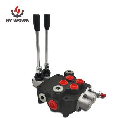 China Adopts parallel or oil circuit Hy-Waloil 80L/Min 2p80 spool SAE Ports 2/5 acting pressure 4500psi double hydraulic valve for sale