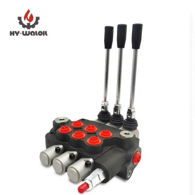 China Adopts Oil Circuit Hy-Waloil P80 Series 3 Parallel Or Joystick Monoblock Directional Control Valve For Engineering Machinery for sale