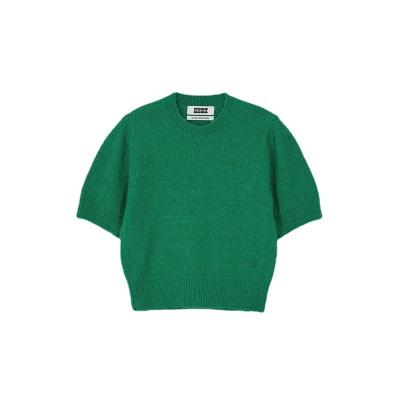 China Custom QUICK DRY Knitted Crewneck Sweater Short Sleeves for sale